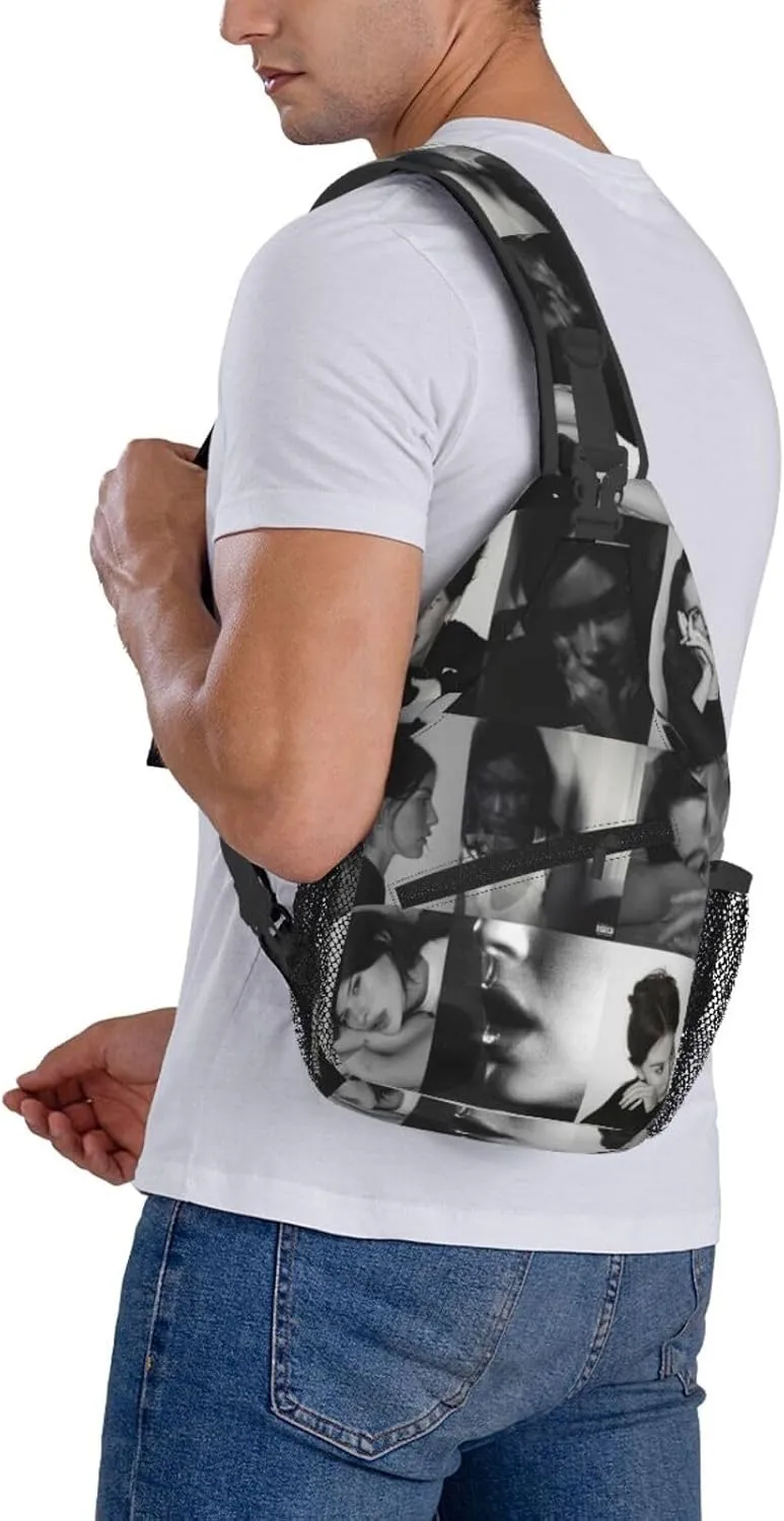 Gracie Music Abrams Crossbody Sling Backpack Sling Bag Multipurpose Travel Hiking Chest Bag Daypack for Women Men
