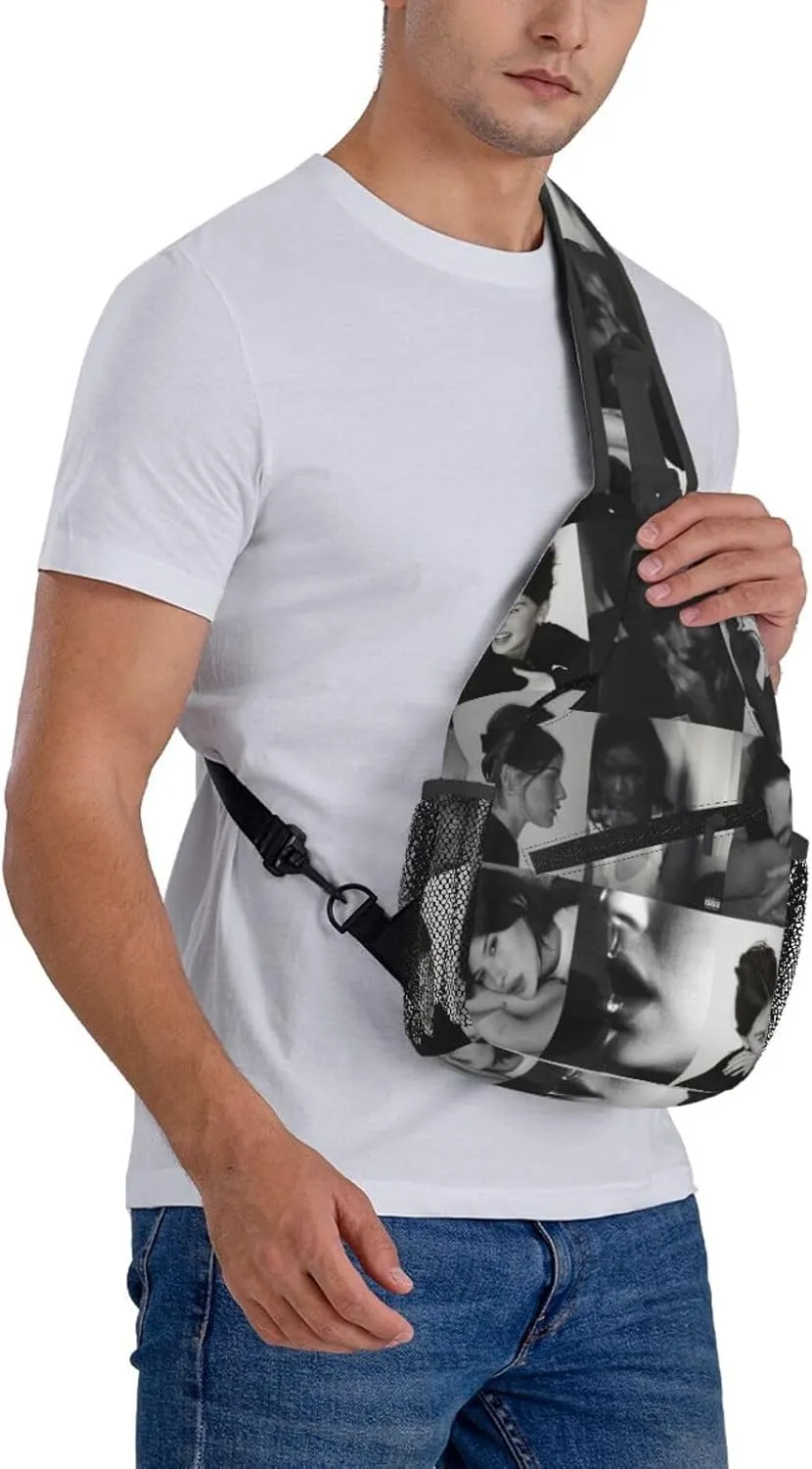 Gracie Music Abrams Crossbody Sling Backpack Sling Bag Multipurpose Travel Hiking Chest Bag Daypack for Women Men
