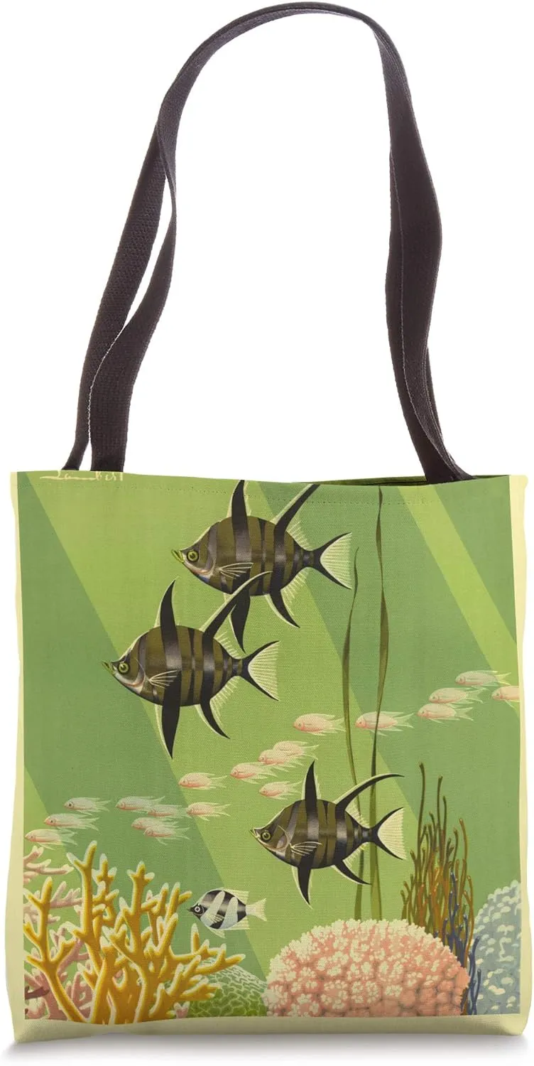 Great Barrier Reef Australia Retro Vintage Travel Queensland Tote Bag