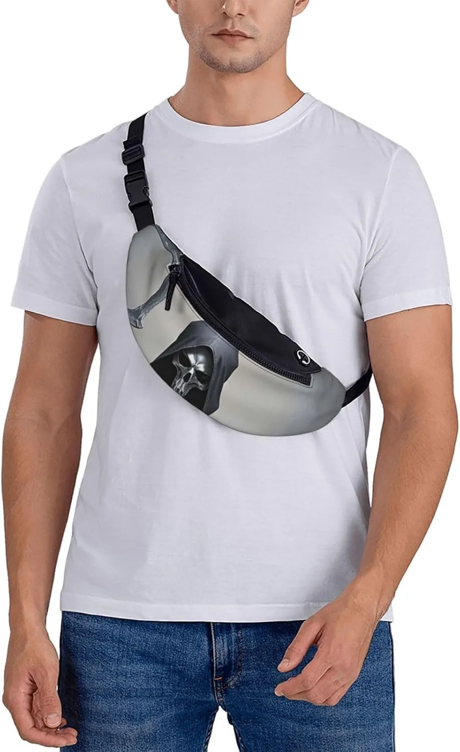 Grim-Reaper Fanny Pack for Women Men Waist Bag Waterproof Belt Bag with Adjustable Strap
