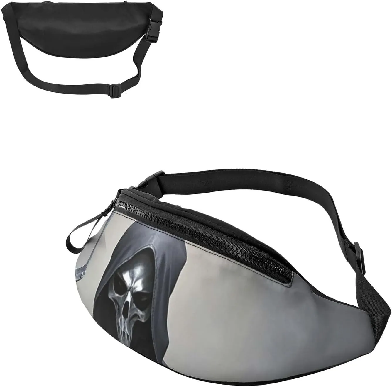 Grim-Reaper Fanny Pack for Women Men Waist Bag Waterproof Belt Bag with Adjustable Strap