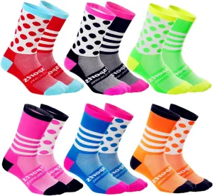 GuaziV Mens Womens Cycling Socks,4-6pcs Running Socks Colourful Athletic Socks Ankle Sport Socks 6-11