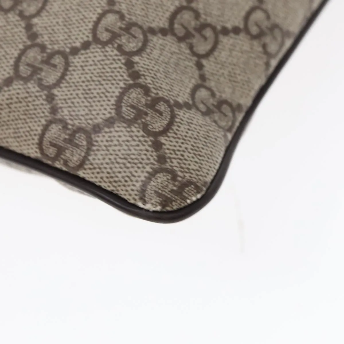 GUCCI GG Canvas Shoulder Bag Coated Canvas Beige fm3897