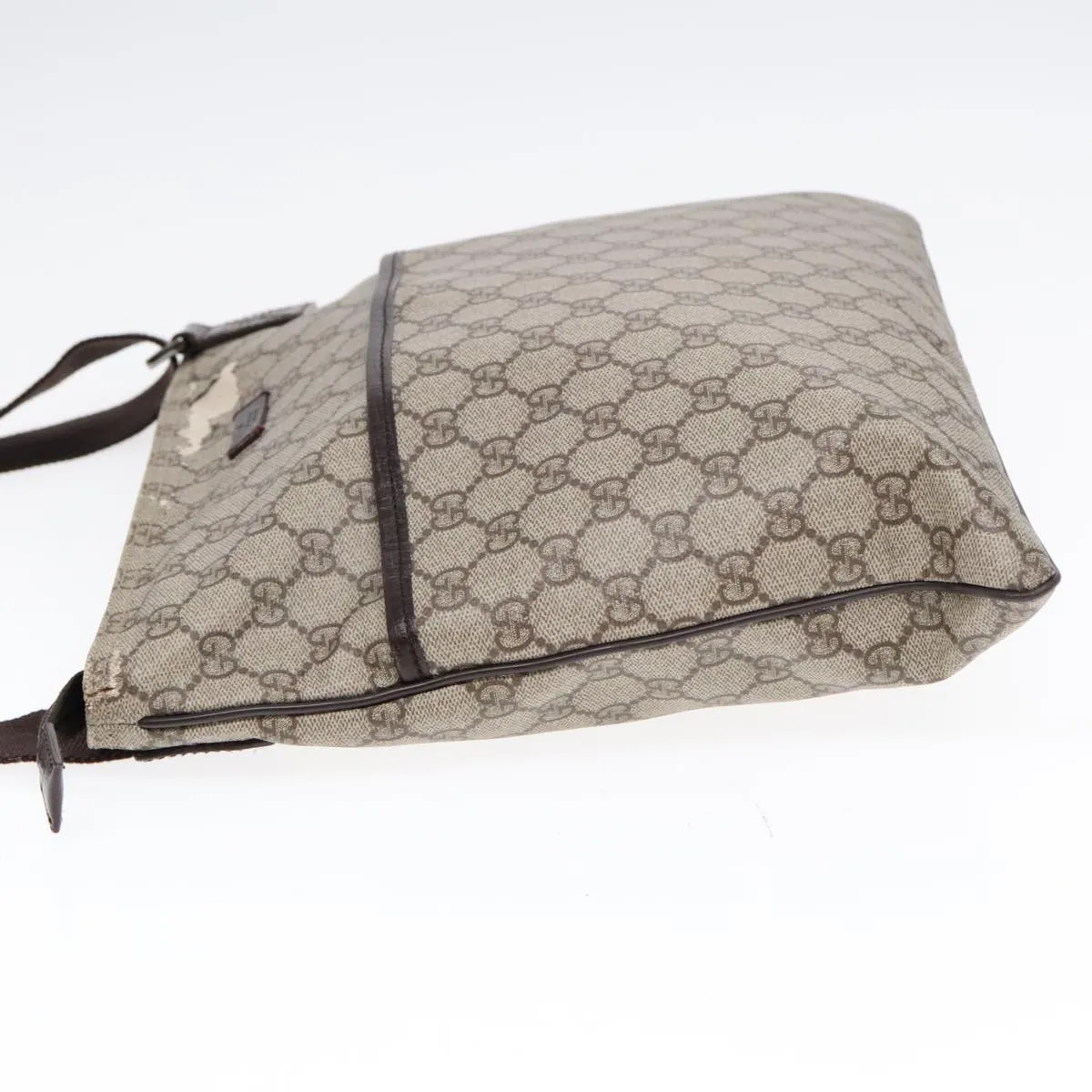 GUCCI GG Canvas Shoulder Bag Coated Canvas Beige fm3897