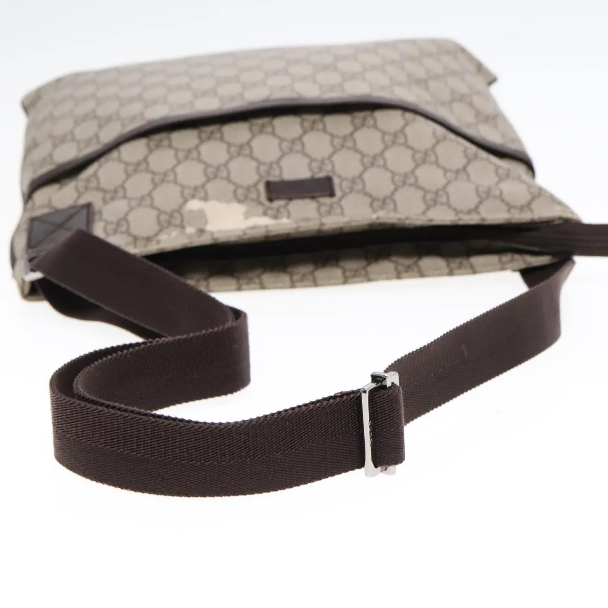 GUCCI GG Canvas Shoulder Bag Coated Canvas Beige fm3897