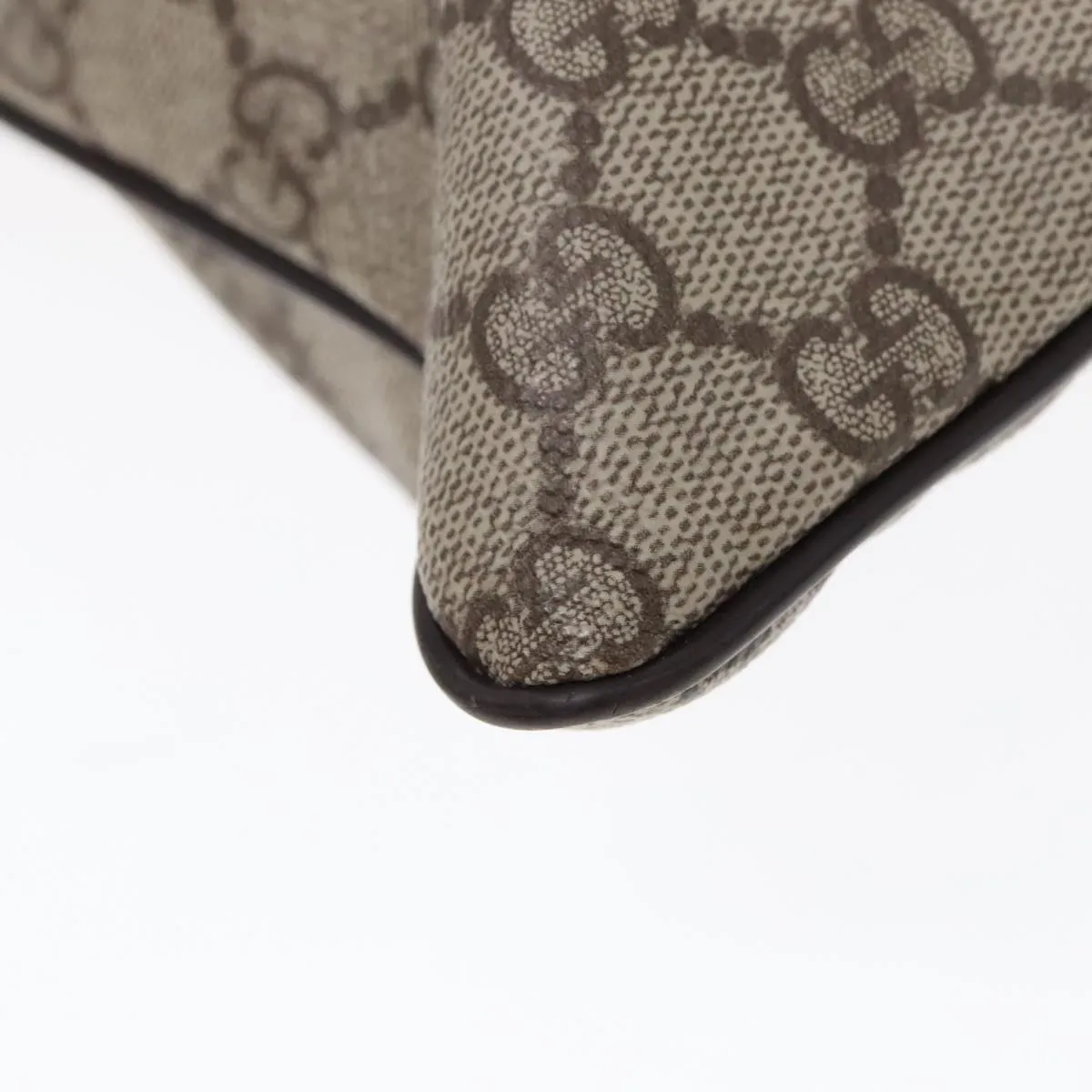 GUCCI GG Canvas Shoulder Bag Coated Canvas Beige fm3897