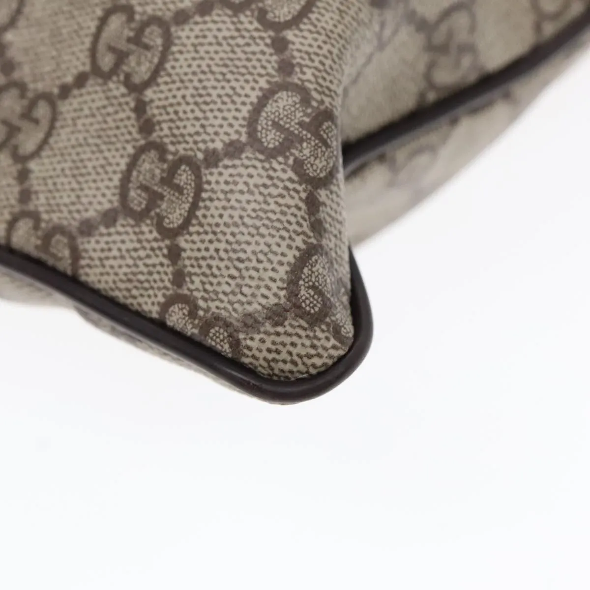 GUCCI GG Canvas Shoulder Bag Coated Canvas Beige fm3897