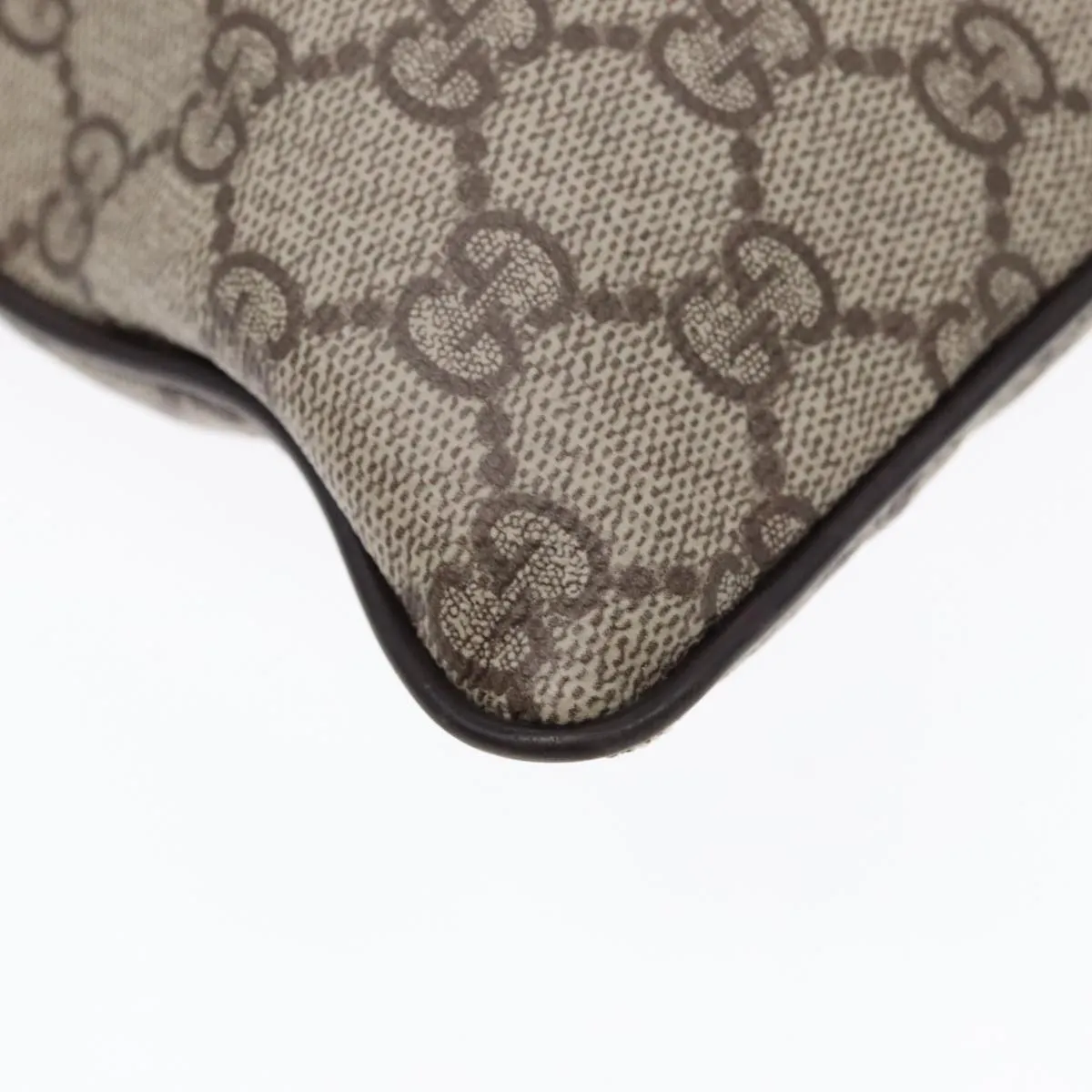 GUCCI GG Canvas Shoulder Bag Coated Canvas Beige fm3897