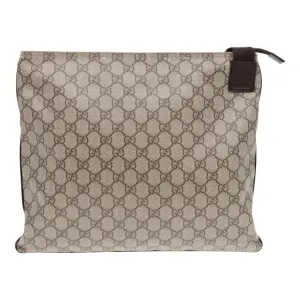 GUCCI GG Canvas Shoulder Bag Coated Canvas Beige fm3897