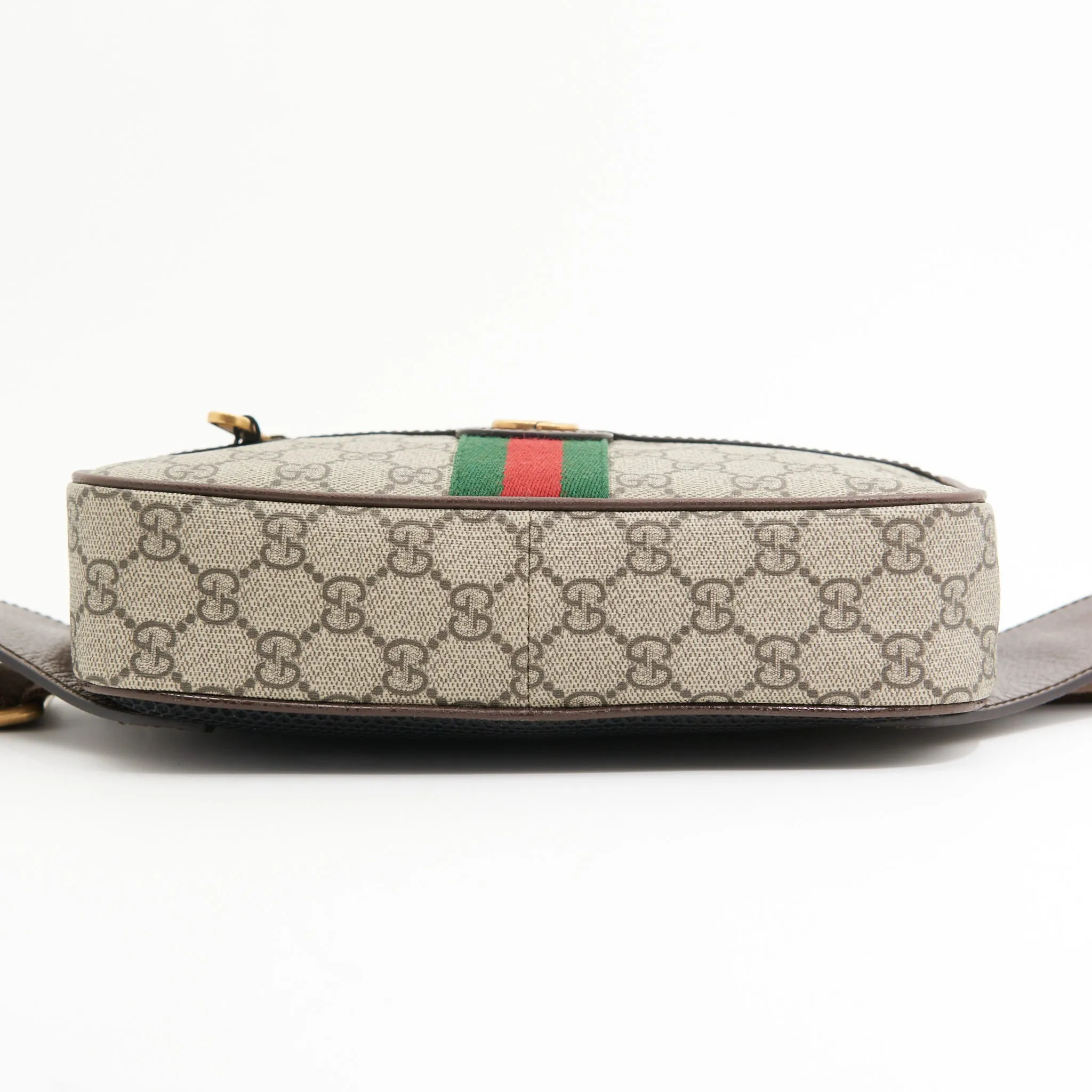 Gucci Leather Ophidia GG Belt Bag in Brown Monogram GHW
