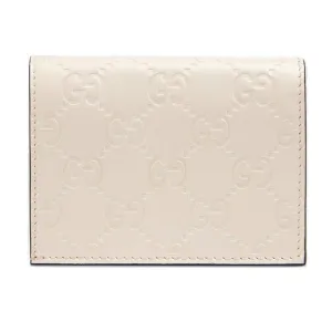 Gucci Signature Card Case with Cherries in White
