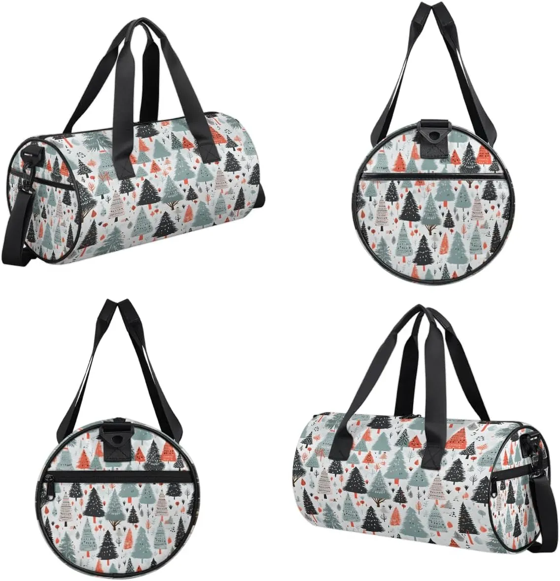 Gym Bags for Men Women Cute Trees Sports Duffel Bags Carry On Travel Duffle Bag with Detachable Adjustable Shoulder Strap Overnight Weekender Bag