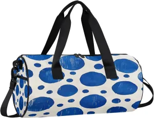 Gym Bags for Men Women Dot Printed Sports Duffel Bags Carry On Travel Duffle Bag with Detachable Adjustable Shoulder Strap Overnight Weekender Bag