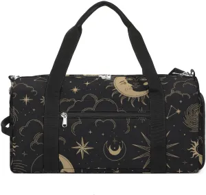 Gym Duffel Bag with Shoe Compartment Wet Pocket, Astrology-pattern Travel Bag for Men Women, style-1