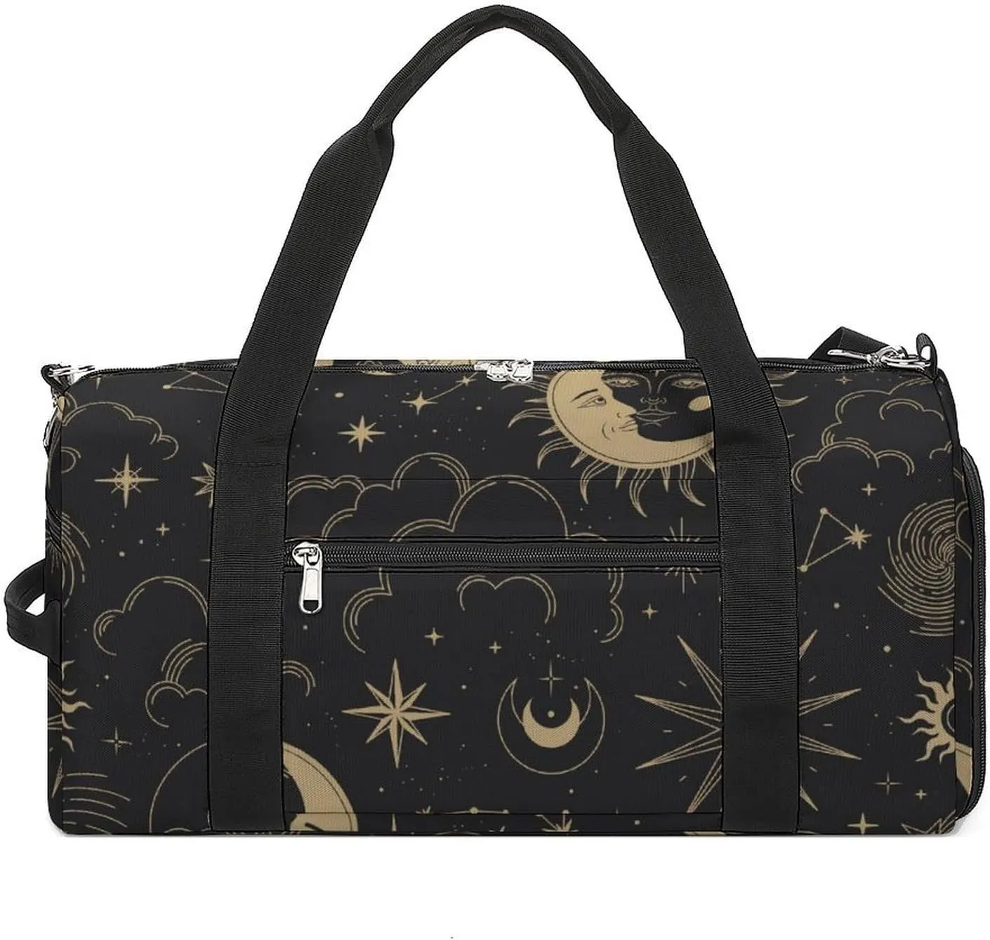 Gym Duffel Bag with Shoe Compartment Wet Pocket, Astrology-pattern Travel Bag for Men Women, style-1