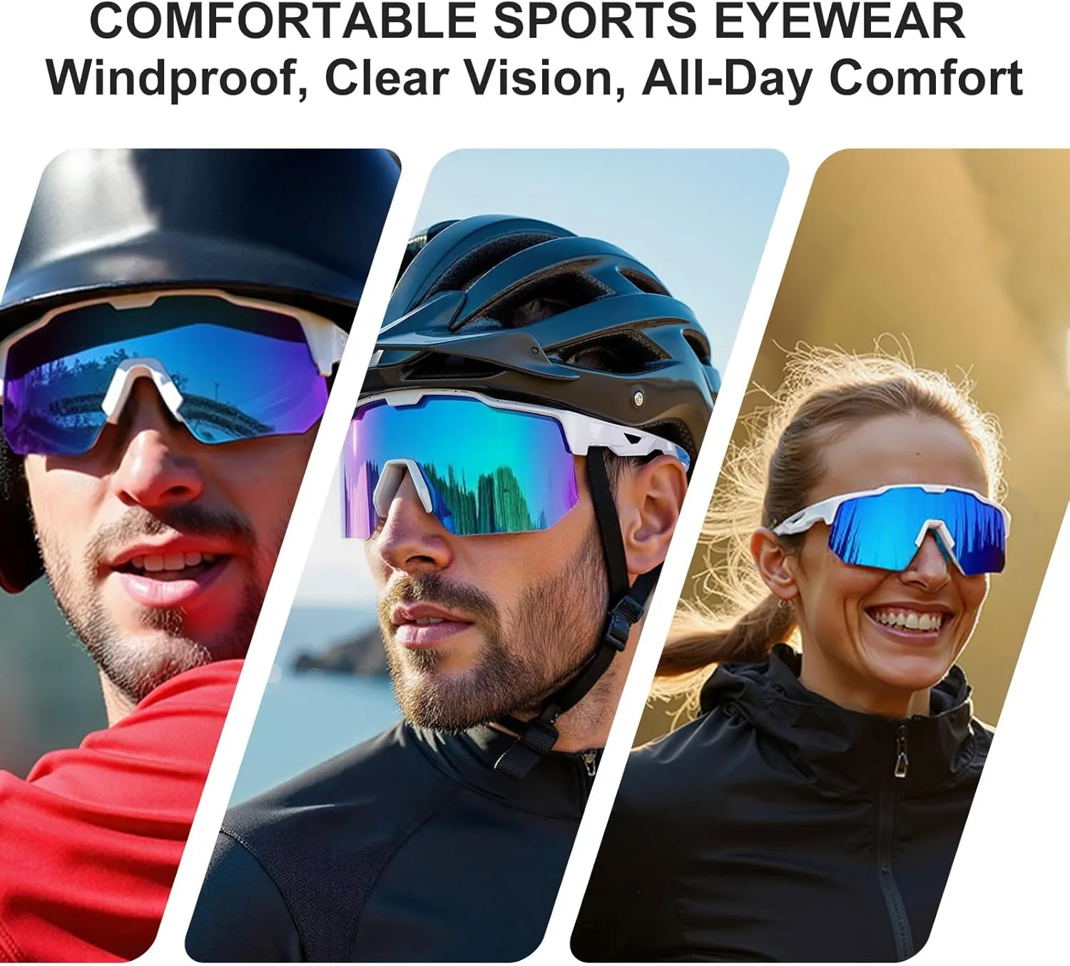 HAAYOT Polarized Sports Sunglasses for Men Women Youth Baseball Cycling Running Softball Biking Glasses 5 Lenses