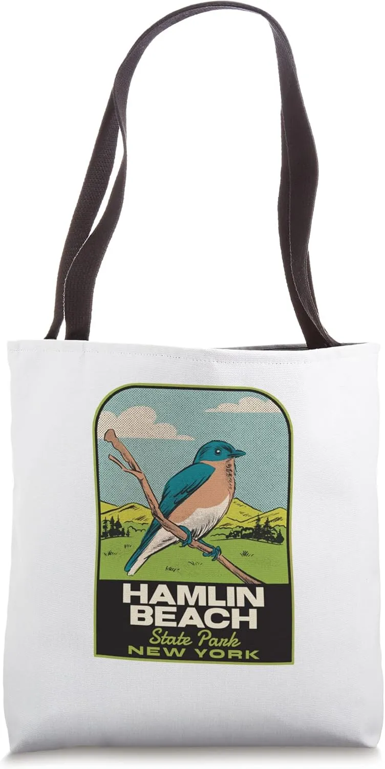 Hamlin Beach State Park NY Vintage Travel Tote Bag
