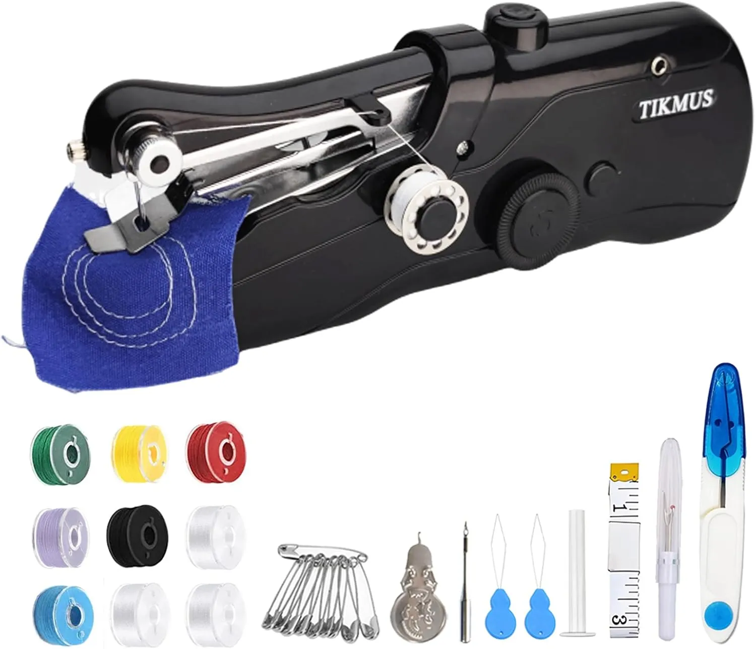 Handheld Mini Sewing Machine for Quick Stitching - Portable, Suitable for Clothes, Jeans, DIY, Home, Travel (Black)