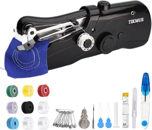 Handheld Mini Sewing Machine for Quick Stitching - Portable, Suitable for Clothes, Jeans, DIY, Home, Travel (Black)