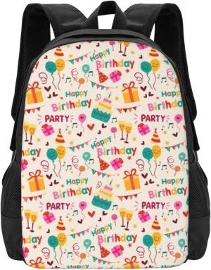 Happy Birthday Party Print Lightweight Packable Backpack Travel Casual Hiking Daypack Foldable Backpack For Men Women