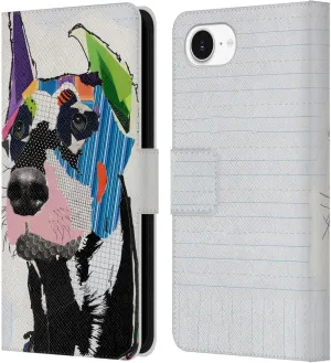 Head Case Designs Officially Licensed Michel Keck Ready Dogs Leather Book Wallet Case Cover Compatible with Apple iPhone 16e