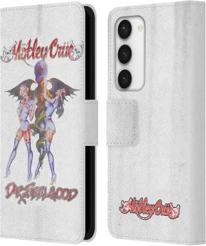 Head Case Designs Officially Licensed Motley Crue Dr. Feelgood Vintage Key Art Leather Book Wallet Case Cover Compatible with Samsung Galaxy S23 5G