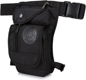 Hebetag Nylon Drop Leg Bag Hiking Waist Pack for Men Women Tactical Motorcycle Bike Cycling Riding Travel Outdoor Sports Fanny Pouch