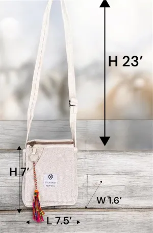 Hemp Sling Bag for Men and Women - Explorer, Travel Satchel, Adventure Bag