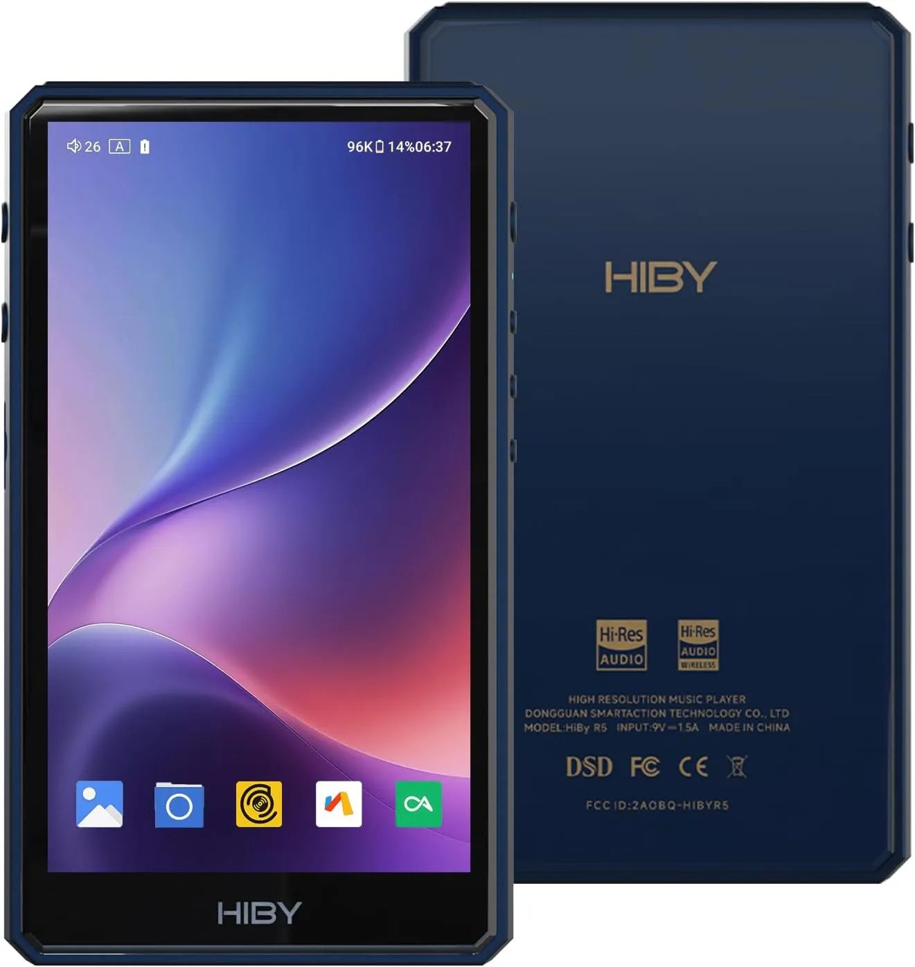 HiBy R5 Gen 2 Digital Audio Player mp3 mp4 Player with Bluetooth and WiFi Android DAP with Class A Headphone Amp Circuitry Supports Hi res Audio