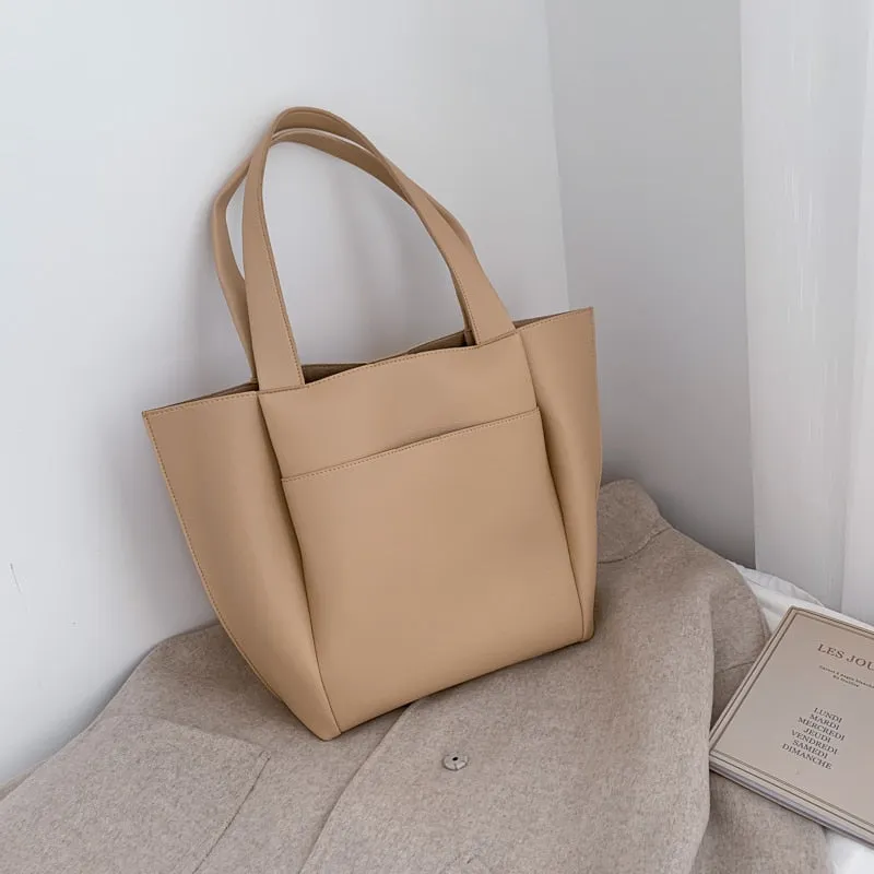 High Quality Faux Leather Shoulder Bags Large Capacity