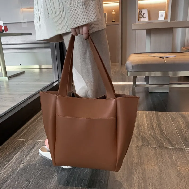 High Quality Faux Leather Shoulder Bags Large Capacity