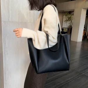 High Quality Faux Leather Shoulder Bags Large Capacity
