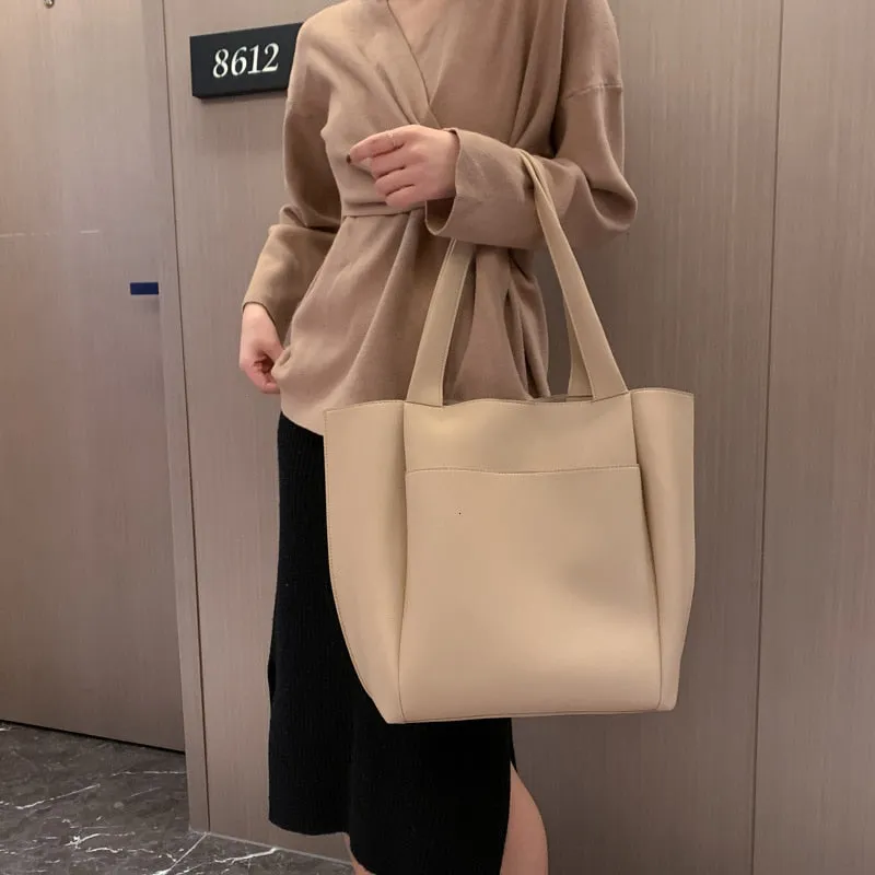High Quality Faux Leather Shoulder Bags Large Capacity