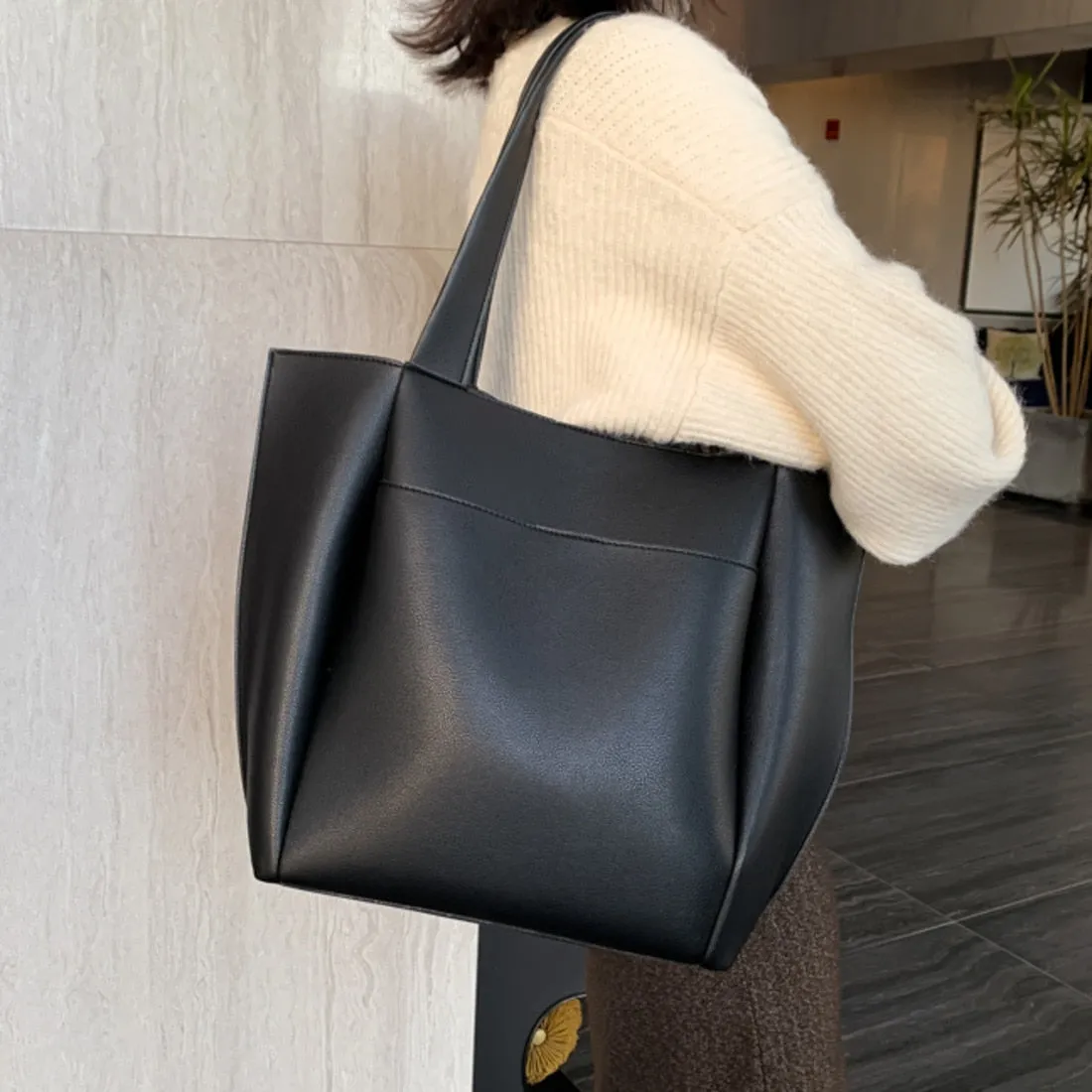 High Quality Faux Leather Shoulder Bags Large Capacity