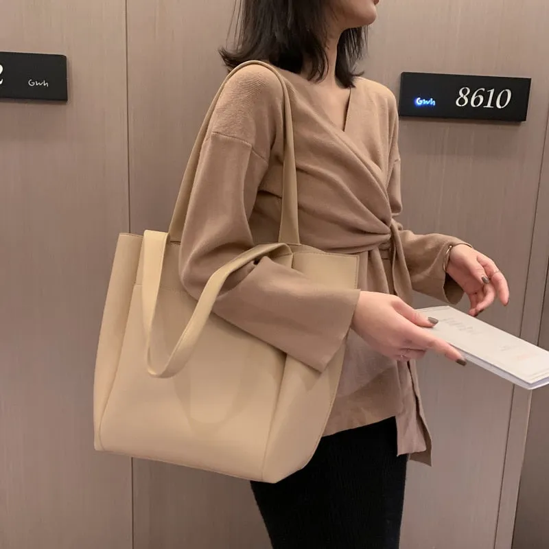 High Quality Faux Leather Shoulder Bags Large Capacity