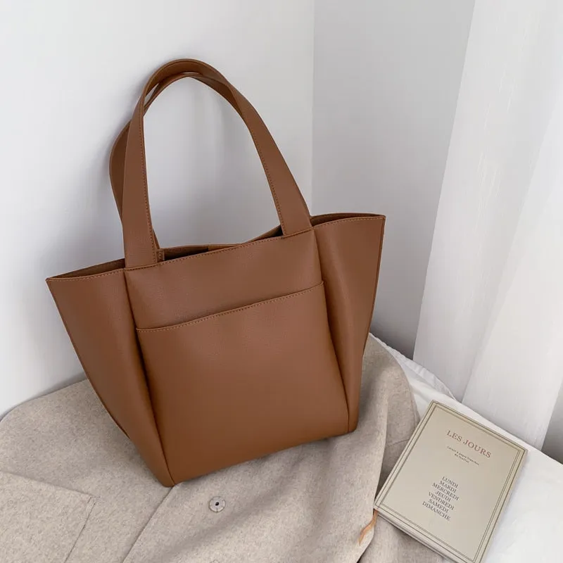High Quality Faux Leather Shoulder Bags Large Capacity