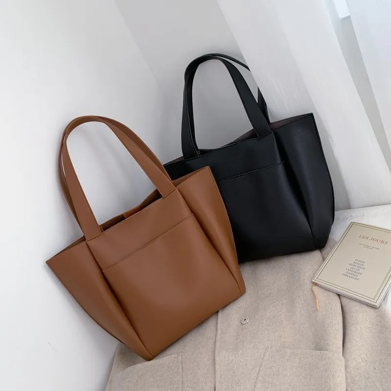 High Quality Faux Leather Shoulder Bags Large Capacity