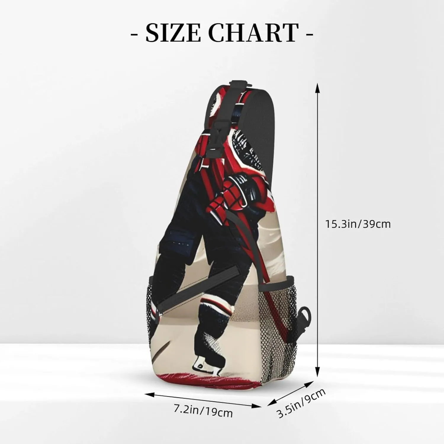 Hockey Sports High Storage Capacity Chest Bag Diagonally Sling Backpack Crossbody Shoulder Bag For Men Women