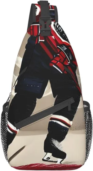 Hockey Sports High Storage Capacity Chest Bag Diagonally Sling Backpack Crossbody Shoulder Bag For Men Women