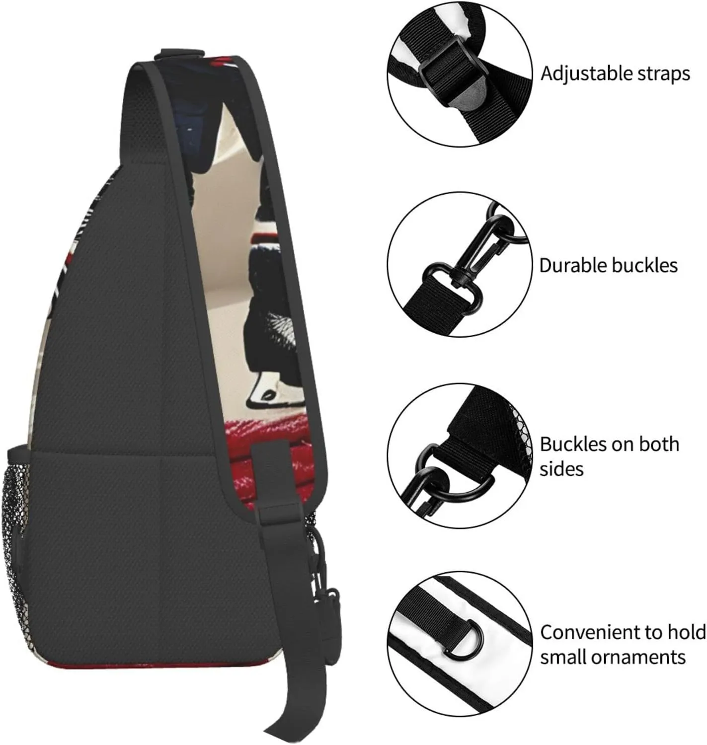 Hockey Sports High Storage Capacity Chest Bag Diagonally Sling Backpack Crossbody Shoulder Bag For Men Women