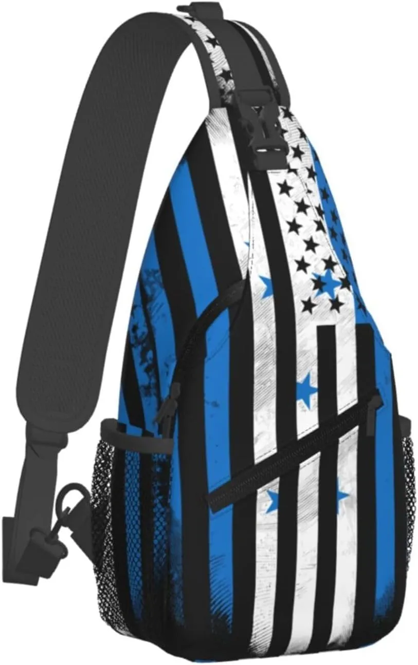 Honduran American Flag Crossbody Bag Cross Chest Bag Adjustable Sling Backpack Sports Gym Shoulder Bags Travel Cycling Daypack Diagonally Casual Rucksack