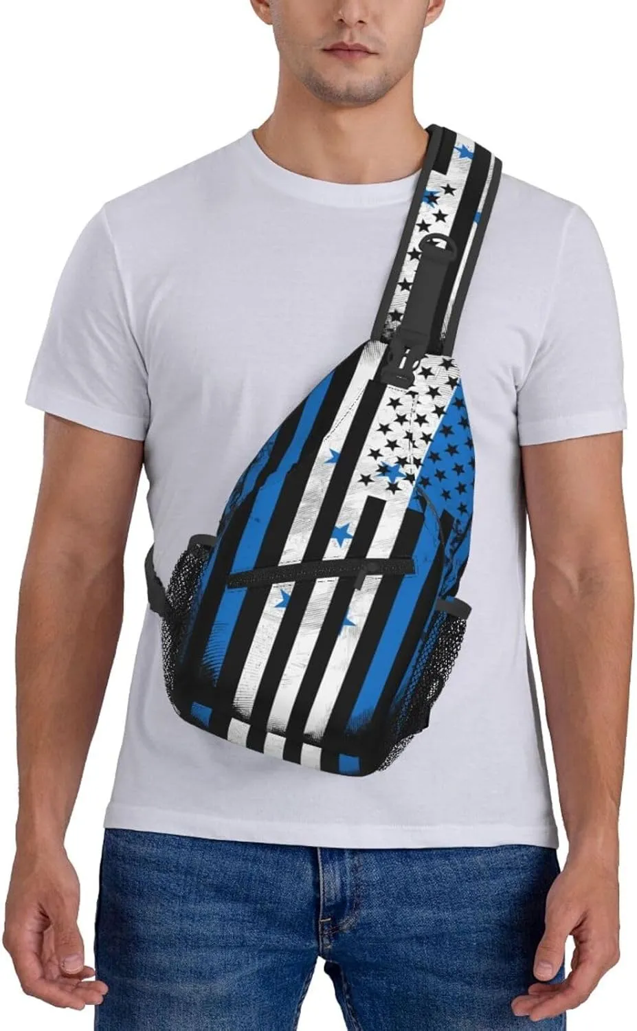 Honduran American Flag Crossbody Bag Cross Chest Bag Adjustable Sling Backpack Sports Gym Shoulder Bags Travel Cycling Daypack Diagonally Casual Rucksack