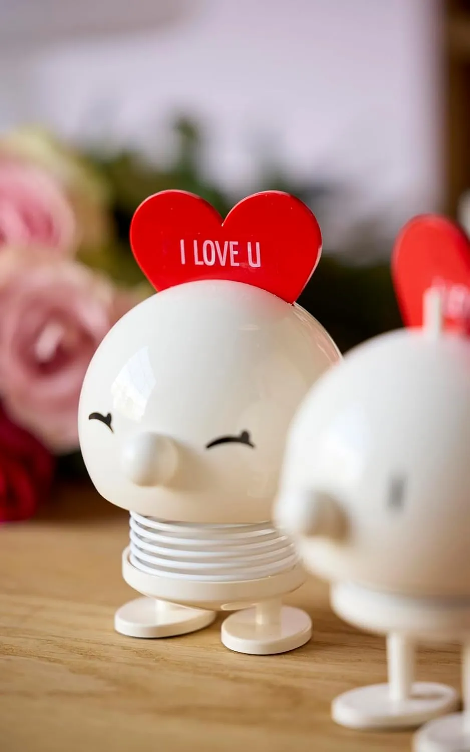 Hoptimist Scandinavian Design Love Bimble, A Charming Fusion of Craftsmanship and Whimsy - Medium White 13 inch