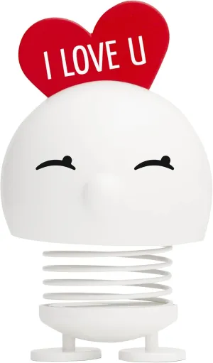 Hoptimist Scandinavian Design Love Bimble, A Charming Fusion of Craftsmanship and Whimsy - Medium White 13 inch