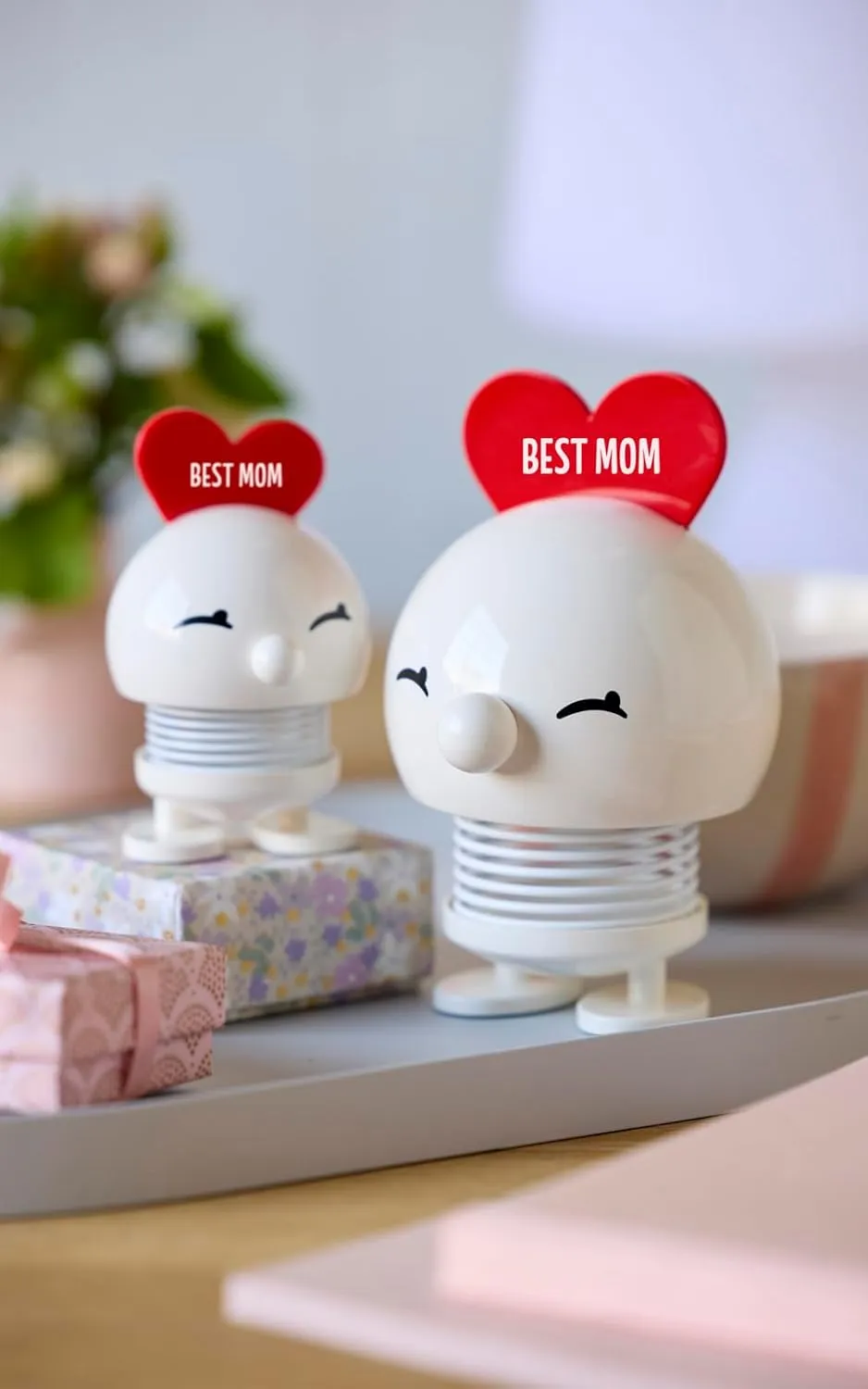 Hoptimist Scandinavian Design Love Bimble, A Charming Fusion of Craftsmanship and Whimsy - Medium White 13 inch