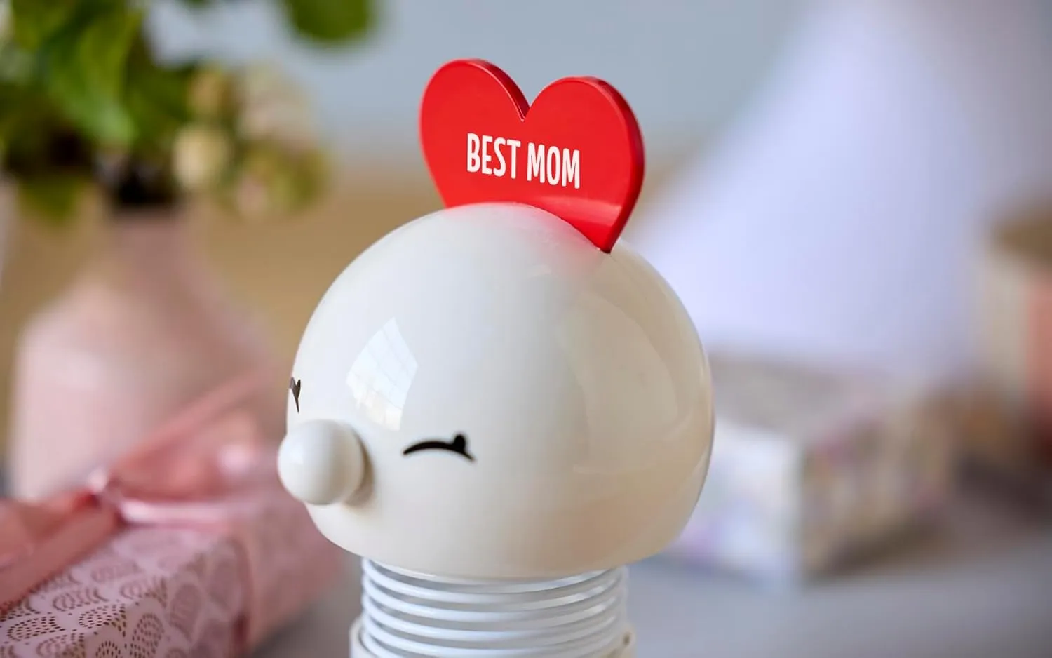 Hoptimist Scandinavian Design Love Bimble, A Charming Fusion of Craftsmanship and Whimsy - Medium White 13 inch