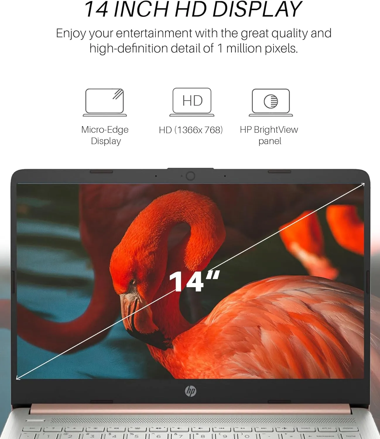 HP Stream 14 inch Laptop for Student Business, Intel Quad-Core N4120, 16GB RAM, 192GB Storage (64GB eMMC   128GB Card), 1-Year Office 365, Webcam, Long Battery Life, WiFi, Win 11 H S, Accessories