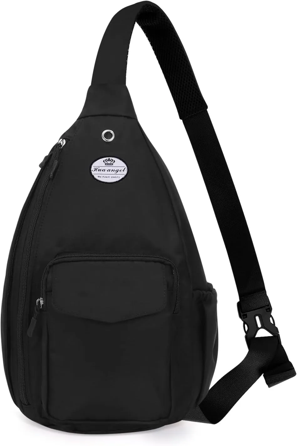 HUA ANGEL Crossbody Sling Bag for Men Women Lightweight Over the Shoulder Purse Day Bag Multipockets for Travel, Hiking, Gym