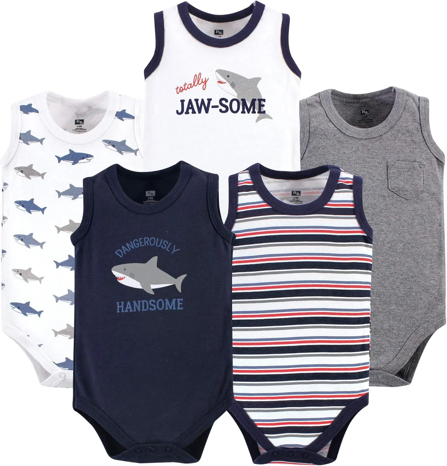 Hudson Baby Unisex Baby Cotton Sleeveless Bodysuits