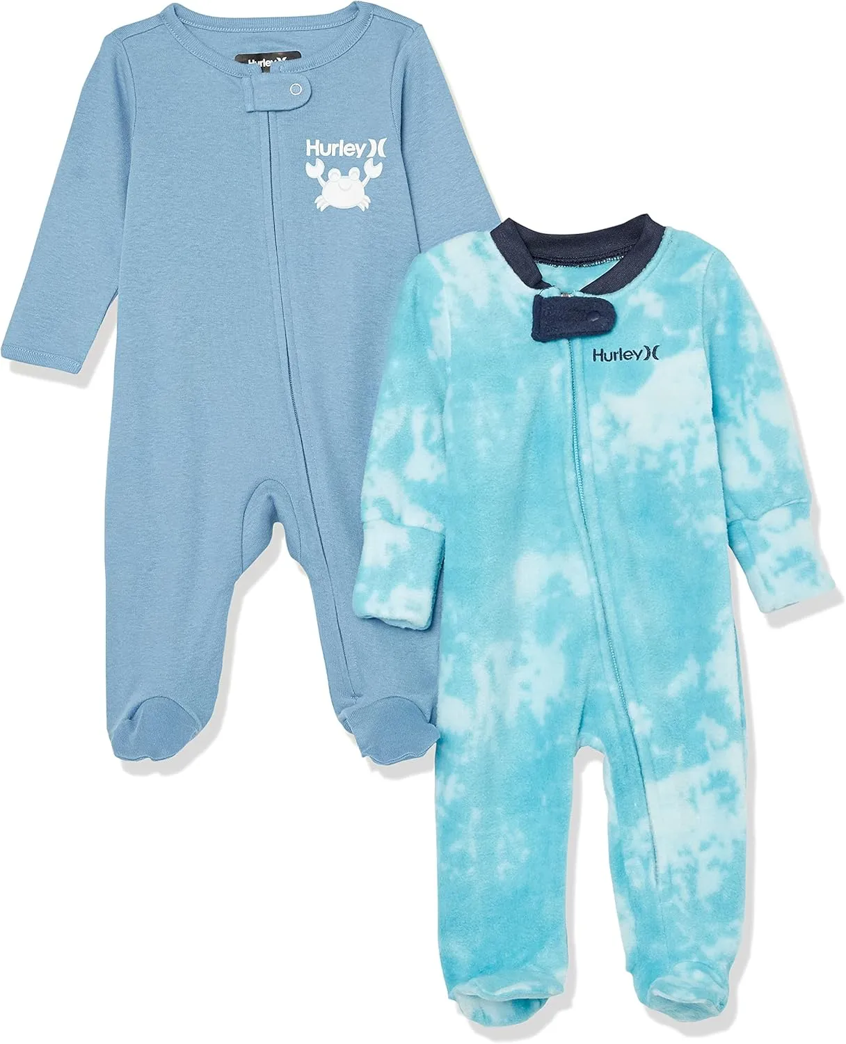 Hurley unisex-baby Multi-pack Footed Coverall